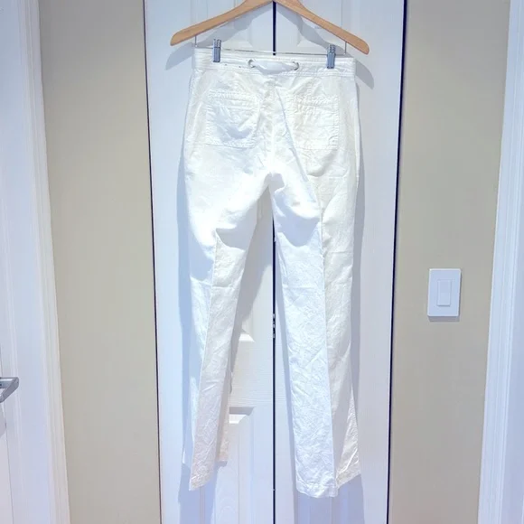 Banana Republic White Linen Pants Size 2 Ryan Fit - Picture 4 of 13